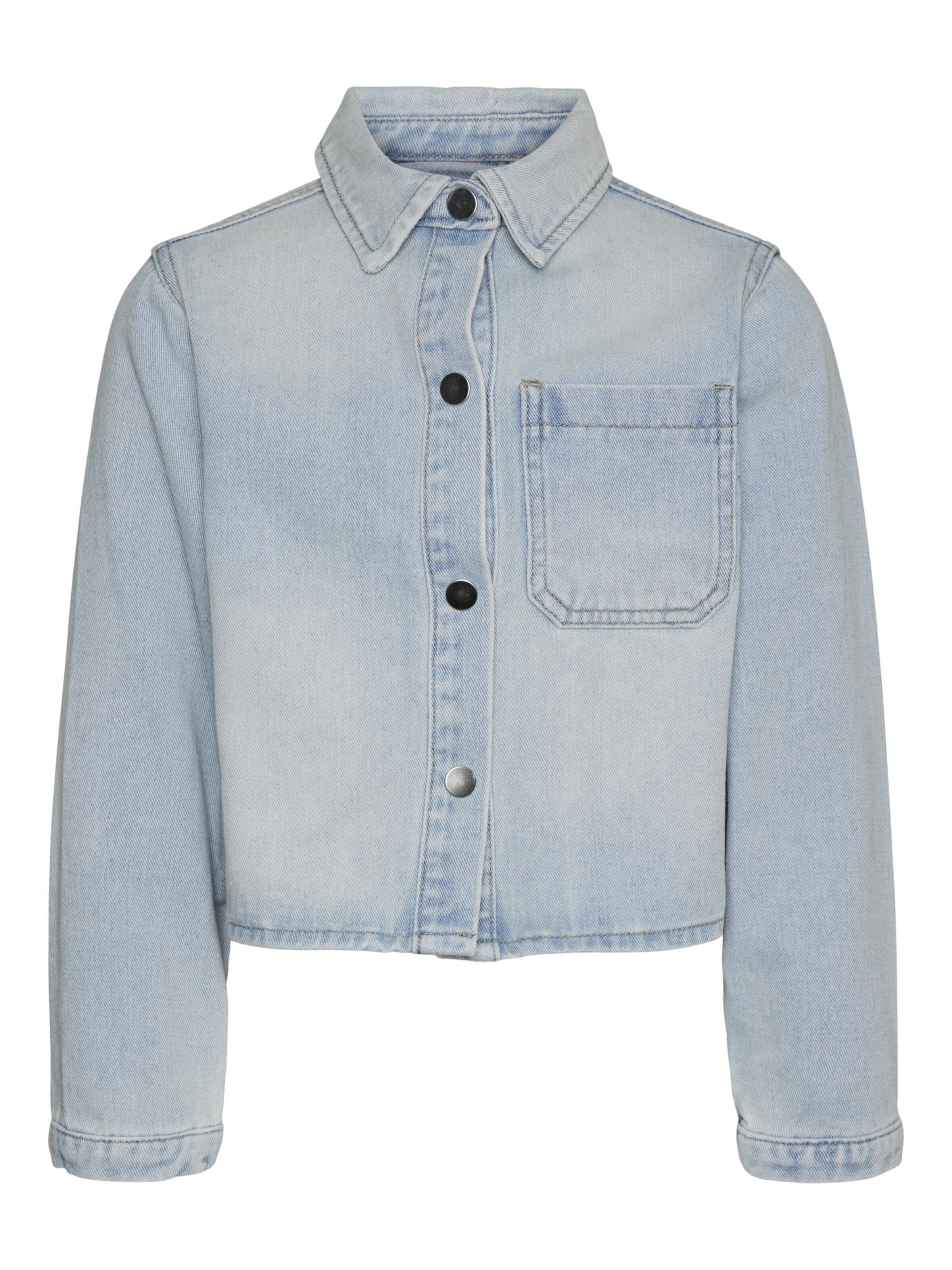 Coupe regular Chemise 'MAY' Vero Moda Girl en bleu : devant