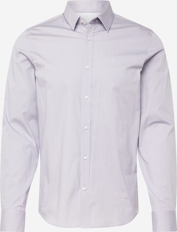 Calvin Klein Button Up Shirt in Grey: front