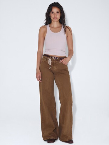 Dr. Denim Regular Jeans 'Rhue Low Wide'‌‌‌‌‌‌‌‌‌ in Braun