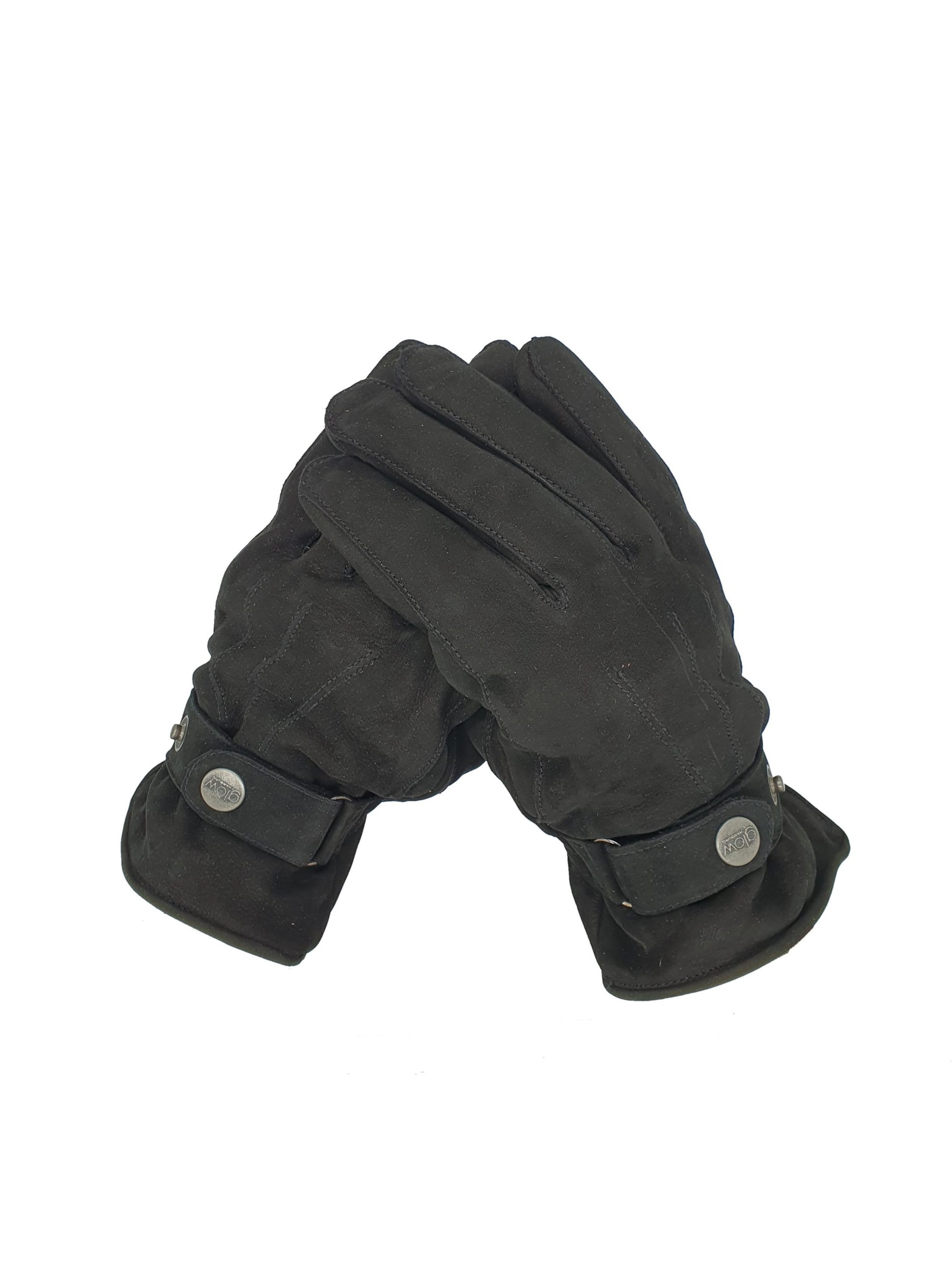 Glow Hamburg Full Finger Gloves 'FW02-01XX-1' in Black: front