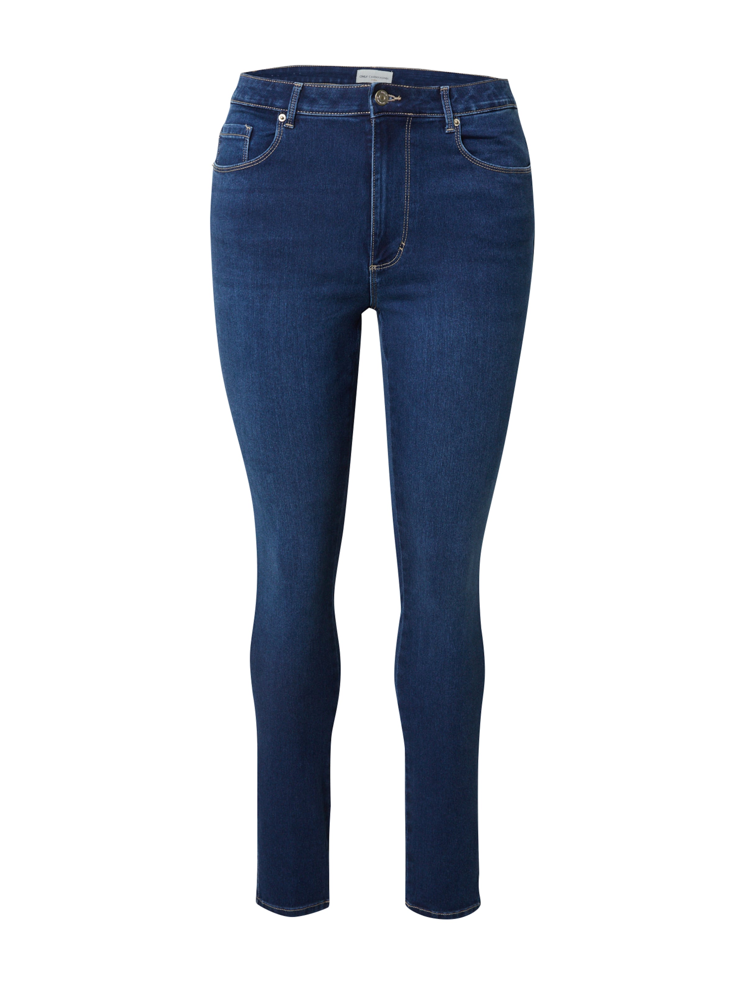 Coupe slim Jean 'CARRAY' ONLY Carmakoma en bleu : devant