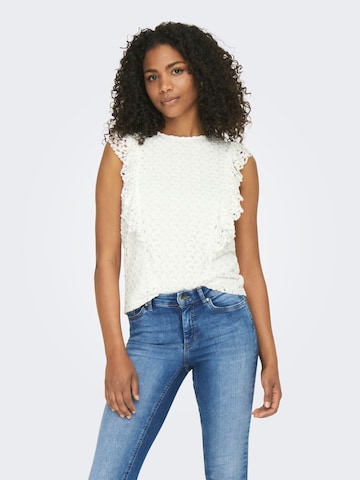 ONLY - Blusa 'CAMELIA' em branco: frente