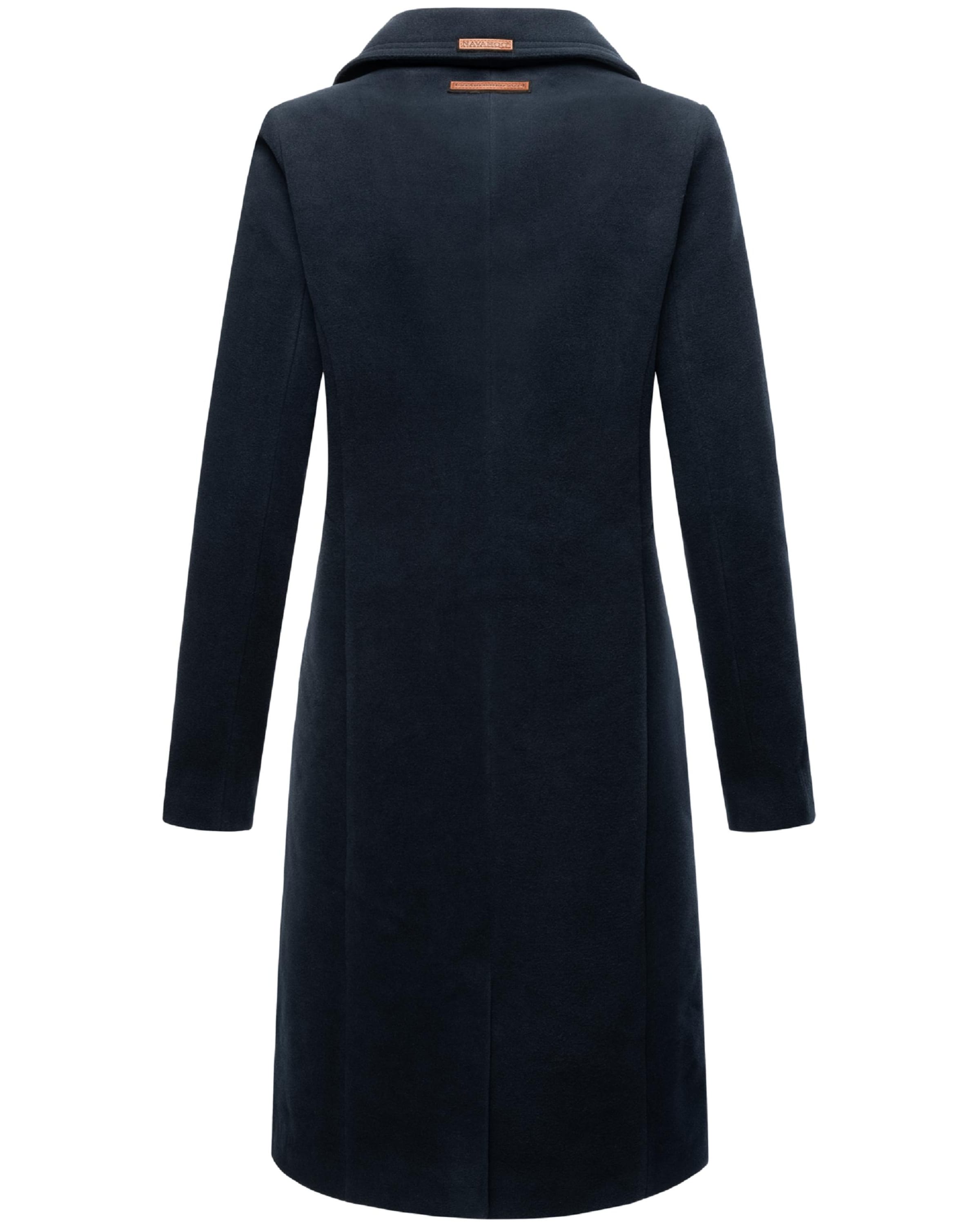 NAVAHOO Mantel 'Wooly' in Blau