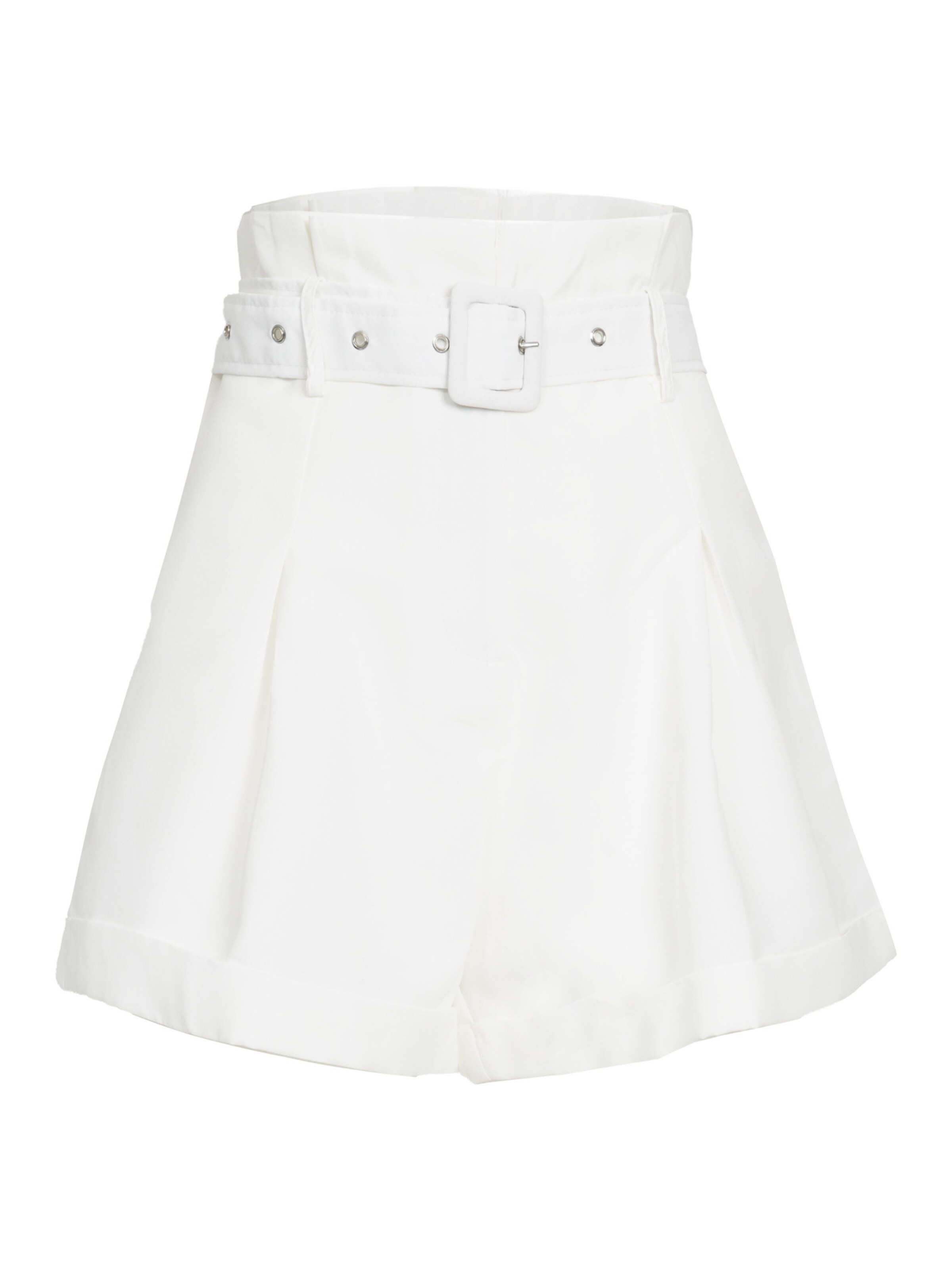 Pantaloni con pieghe di Influencer in bianco: frontale