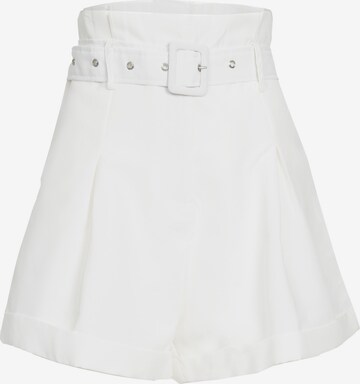 Influencer Kalhoty se sklady v pase – bílá: přední strana