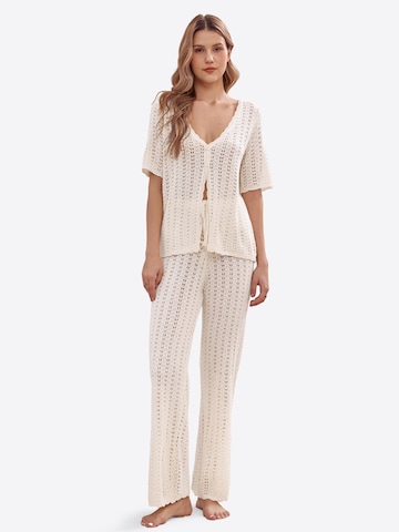 Imily Bela Obleka za doma | bež barva: sprednja stran