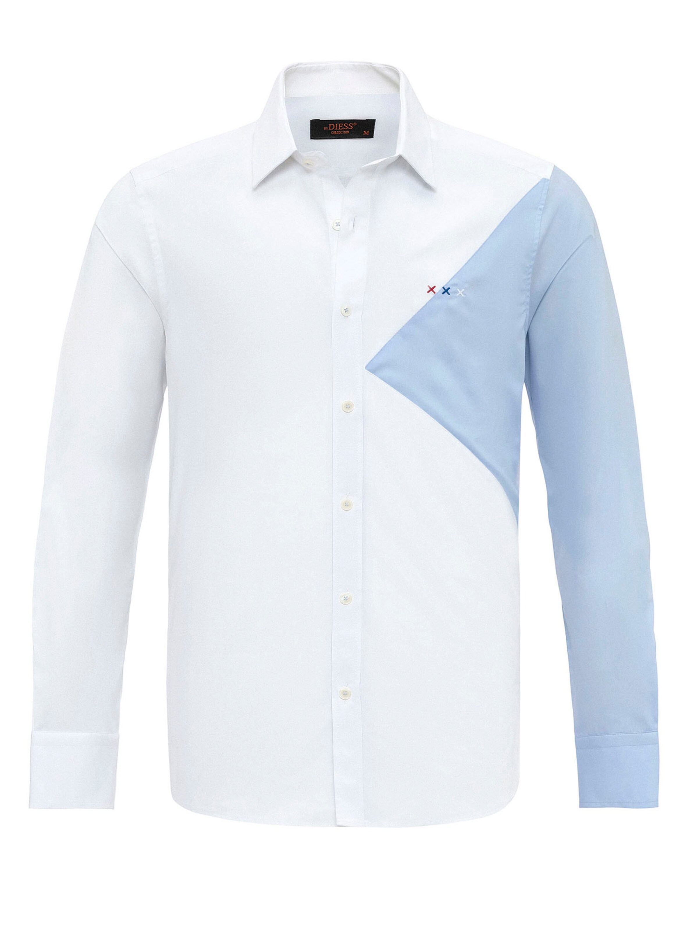 By Diess Collection Regular fit Button Up Shirt in White: front