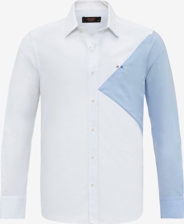 By Diess Collection Regular fit Button Up Shirt in White: front
