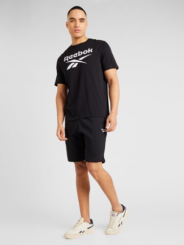 Reebok regular Παντελόνι φόρμας σε μαύρο