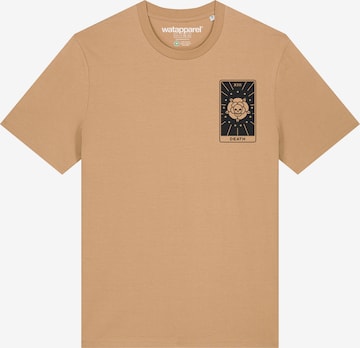 Watapparel Shirt 'Tarot Death' in Beige: Vorderseite