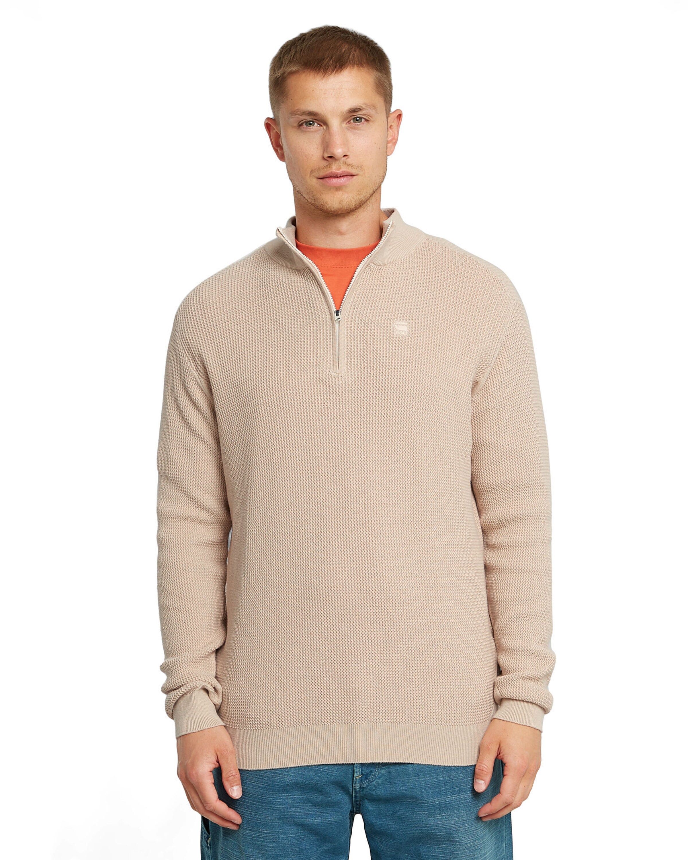 G-STAR Sweater 'Serrated' in Beige: front