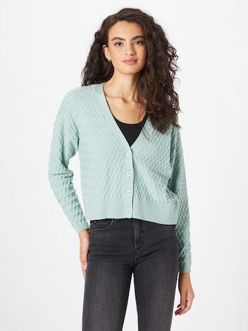 ONLY Knit Cardigan 'FAYE' in Green: front