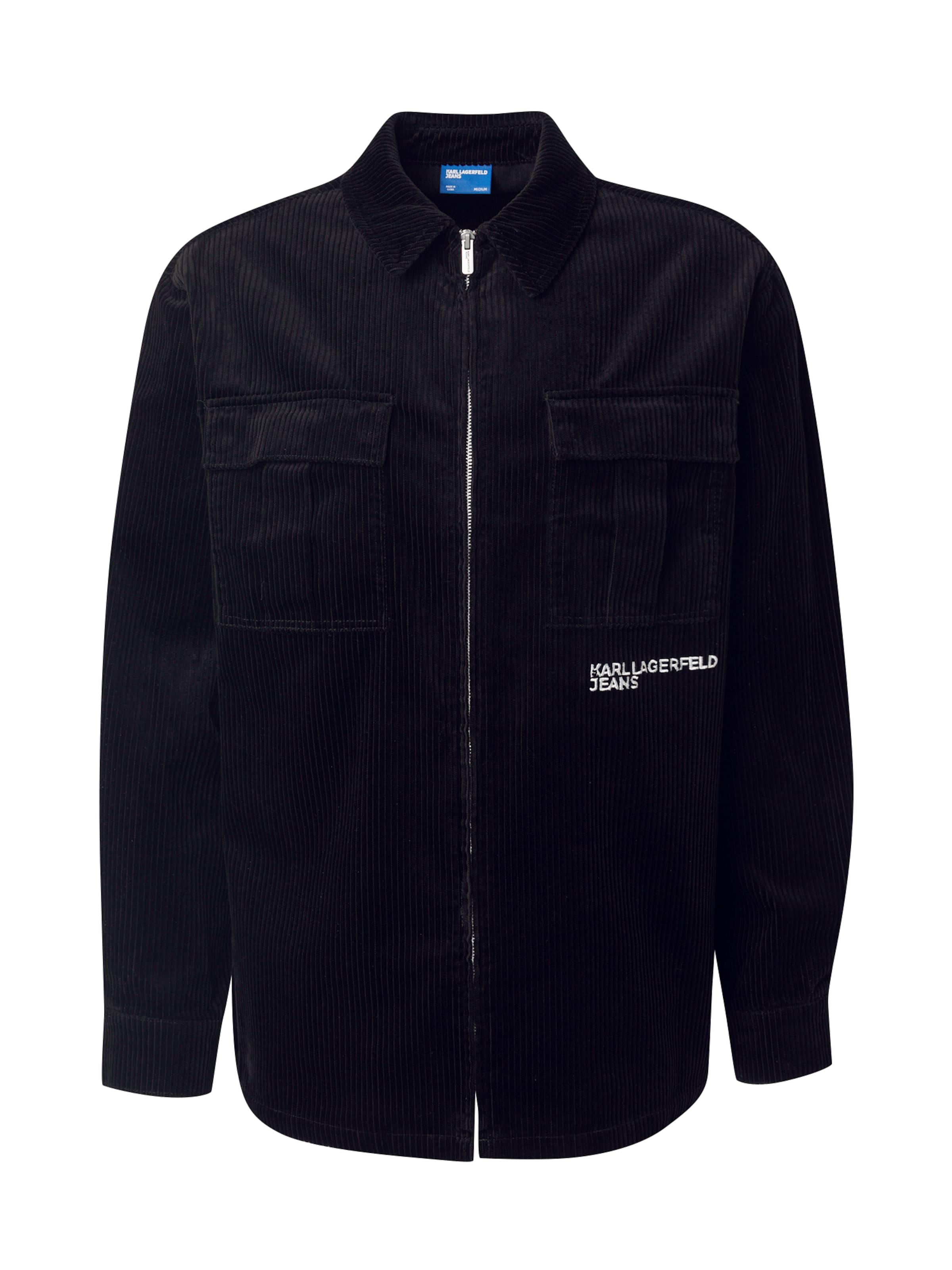 KARL LAGERFELD JEANS Rovný strih Košeľa - Čierna: predná strana