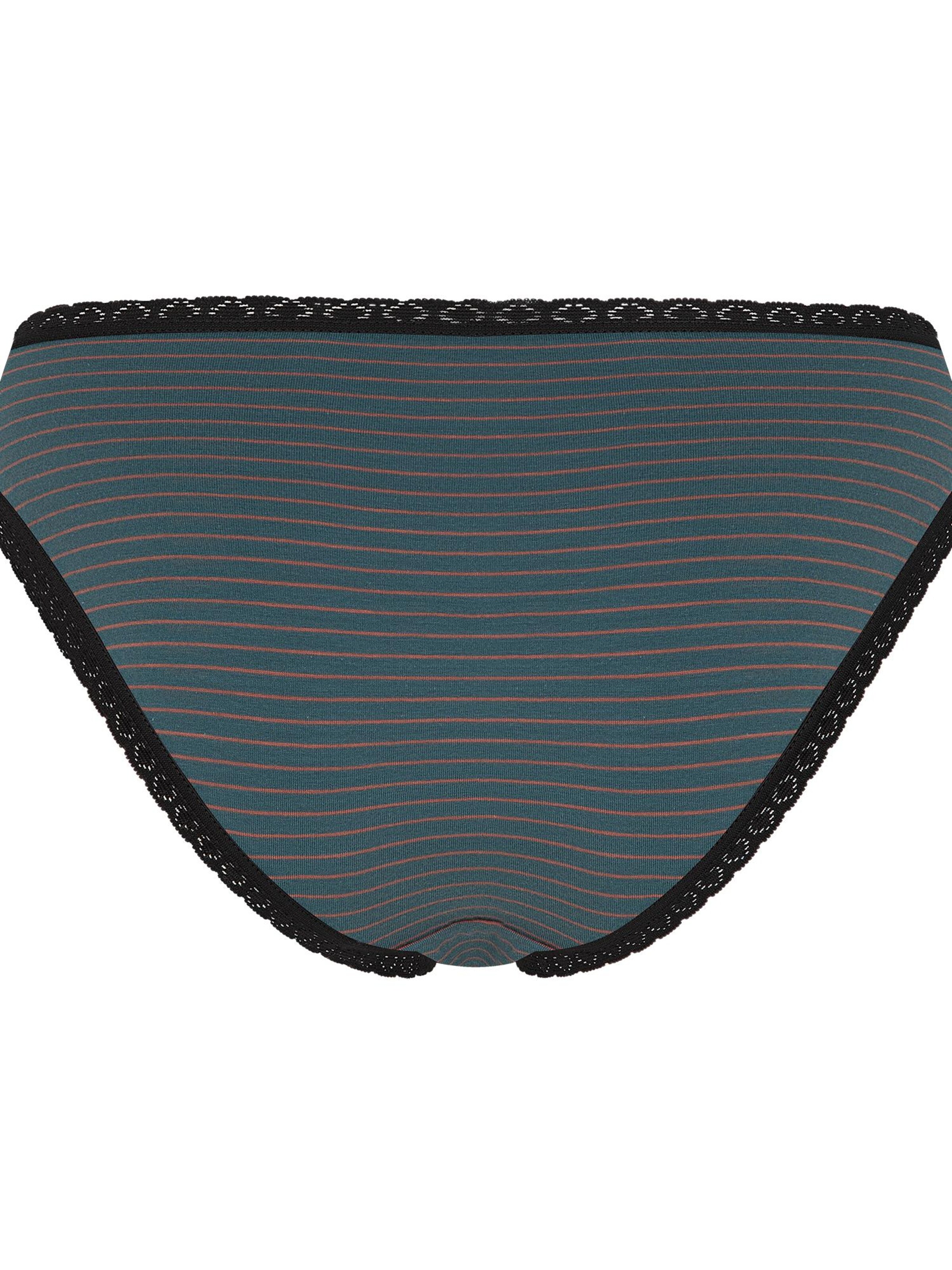 Albero Natur Panty 'Damen Bio Baumwoll Slip mit Spitze' in Green