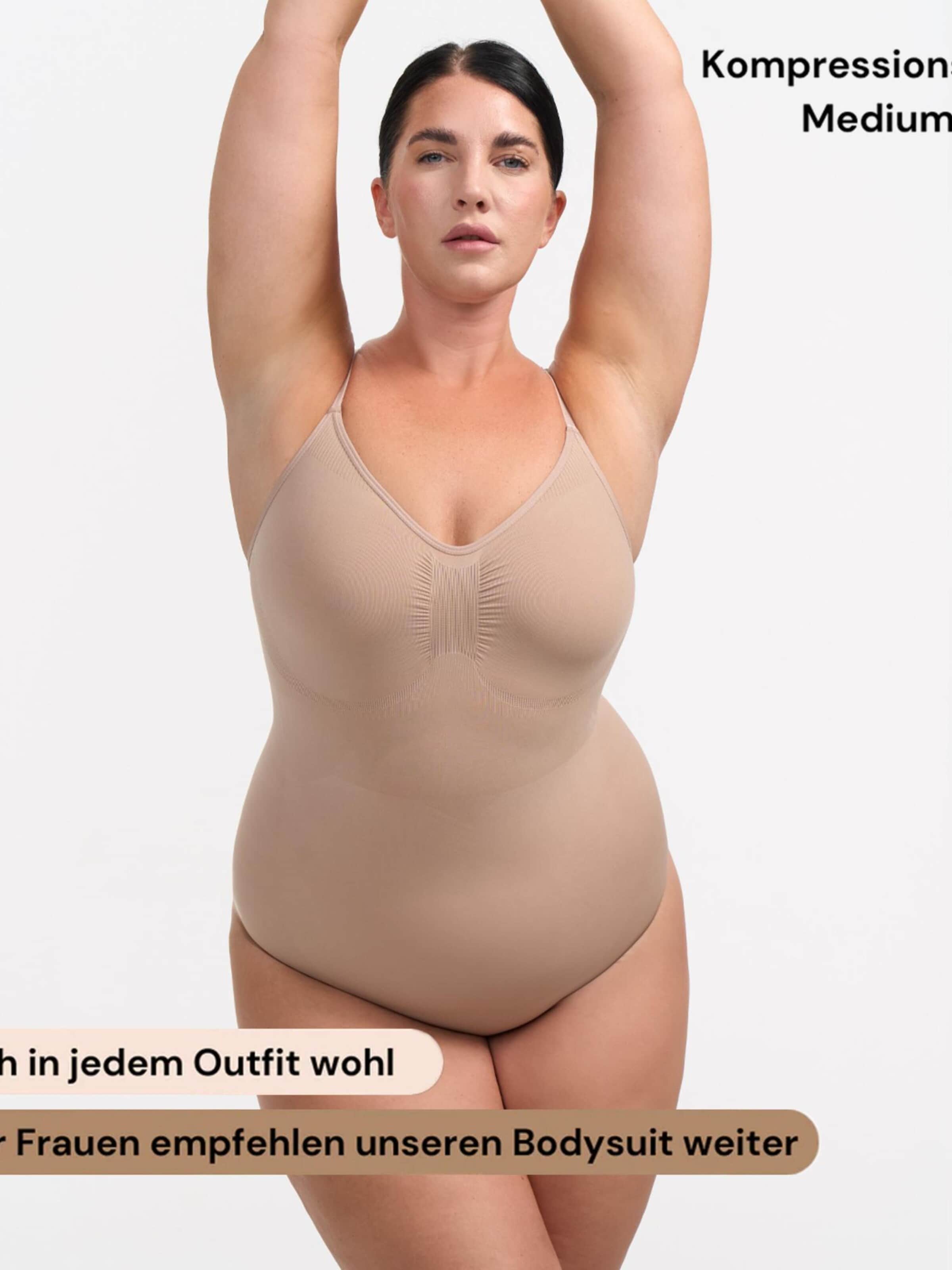 cfab (formerly creamy fabrics) Shapingbody 'Bodysuit Sculpting Shapewear mit Slip' i beige