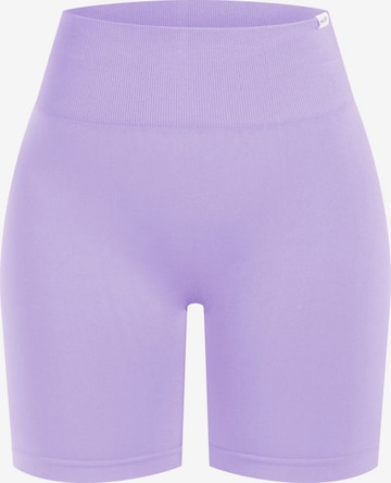 Coupe slim Pantalon de sport Smilodox en violet : devant