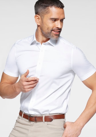 OLYMP Slim fit Button Up Shirt in White: front