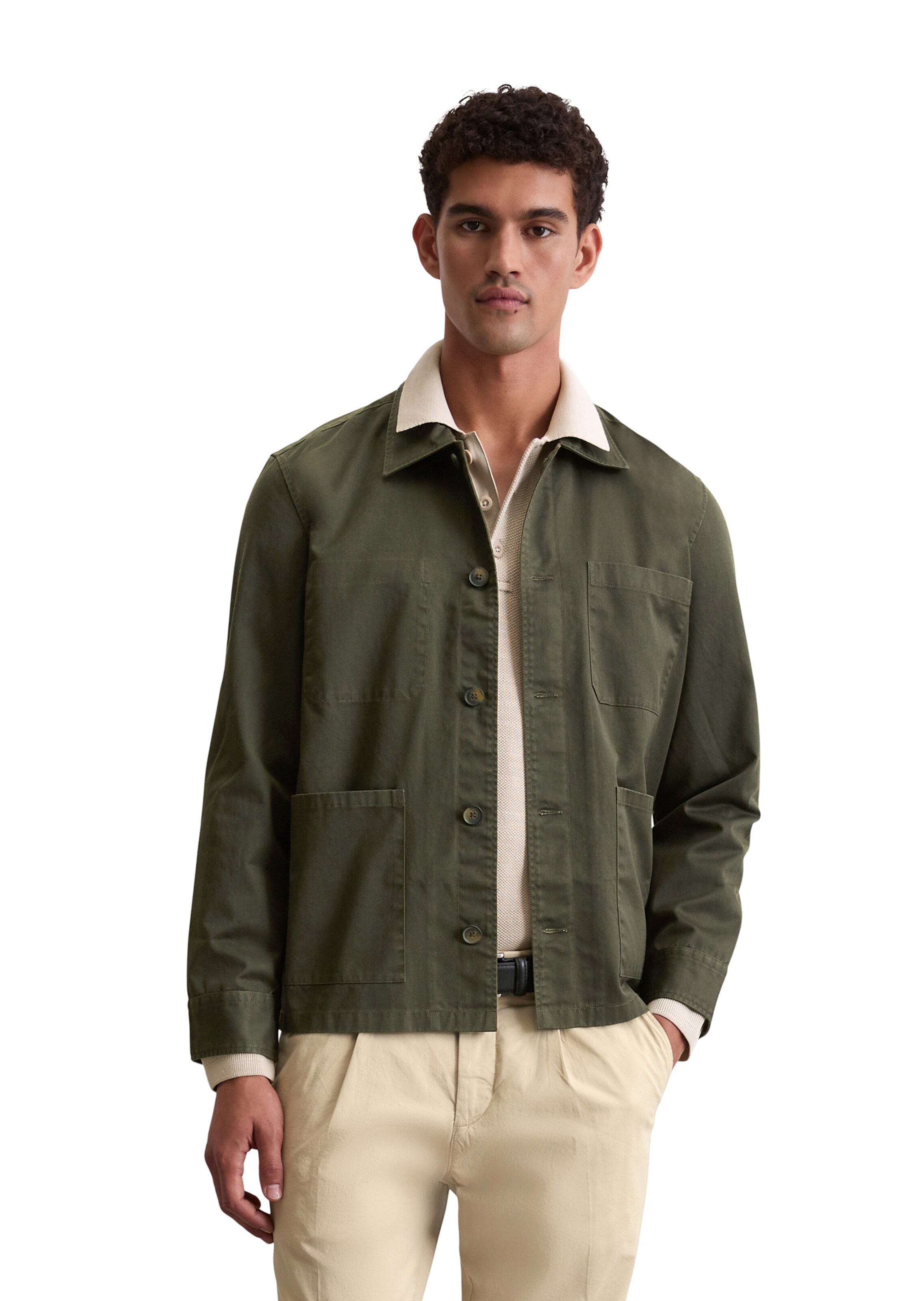 Marc O'Polo Regular fit Button Up Shirt in Green: front