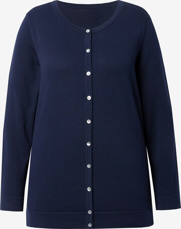 Ulla Popken Knit Cardigan in Blue: front