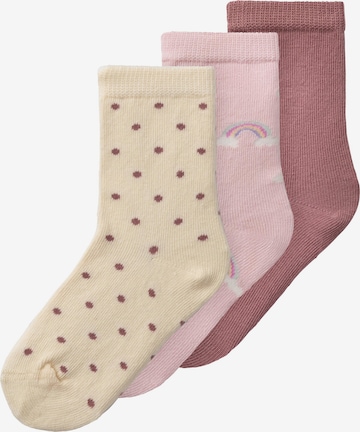 Chaussettes 'HULINE' NAME IT en beige : devant