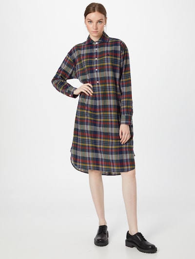 Rochie tip bluză POLO RALPH LAUREN pe bleumarin / galben muștar / gri / verde închis / roșu, Vizualizare model