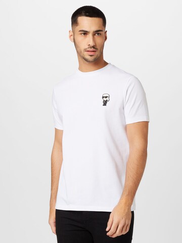 Karl Lagerfeld - Camiseta en blanco: frente