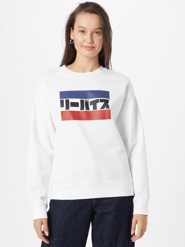 LEVI'S ® Collegepaita 'Graphic Standard Crewneck Sweatshirt' värissä valkoinen: edessä