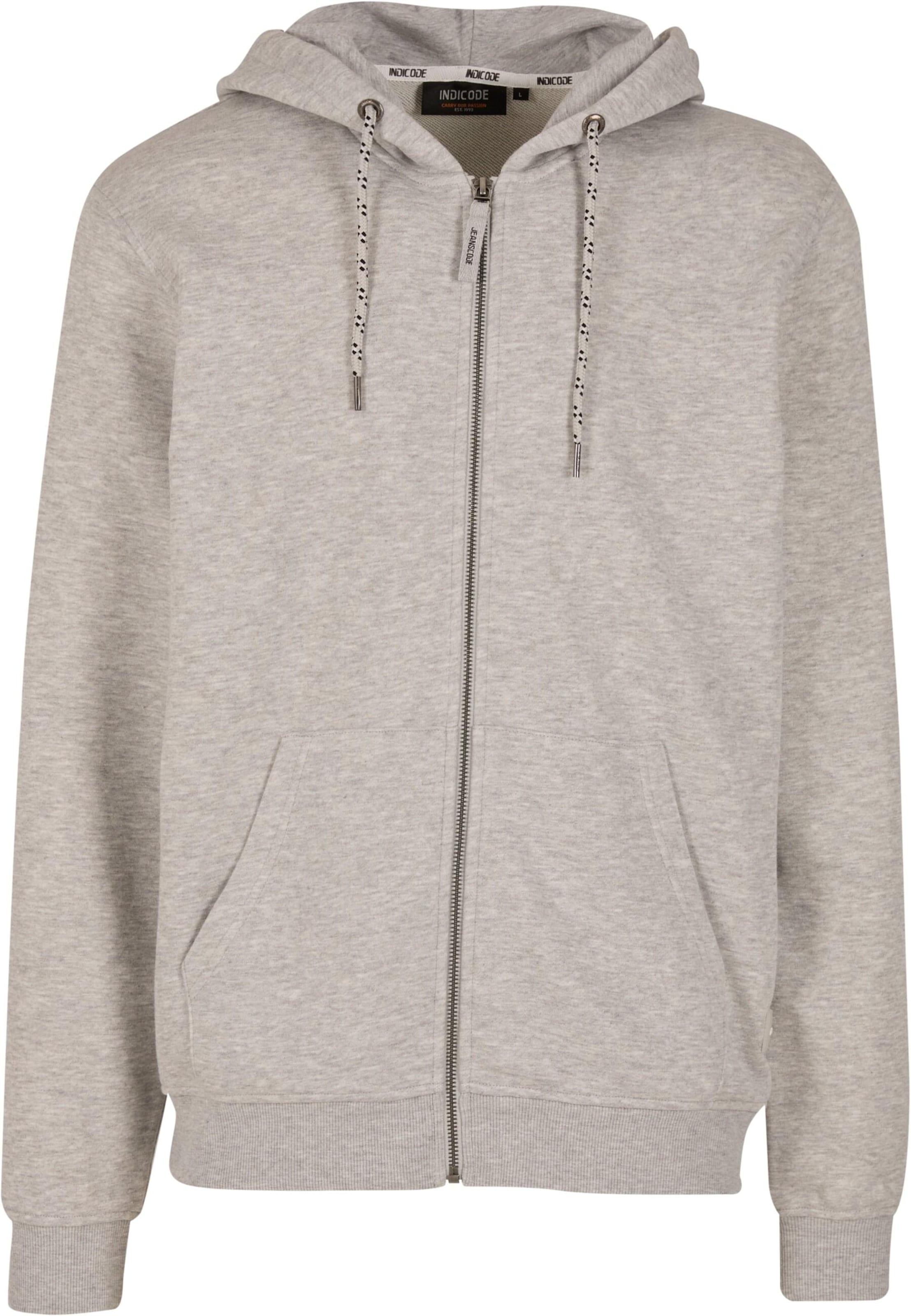 Veste de survêtement 'Ponto' INDICODE JEANS en gris : devant