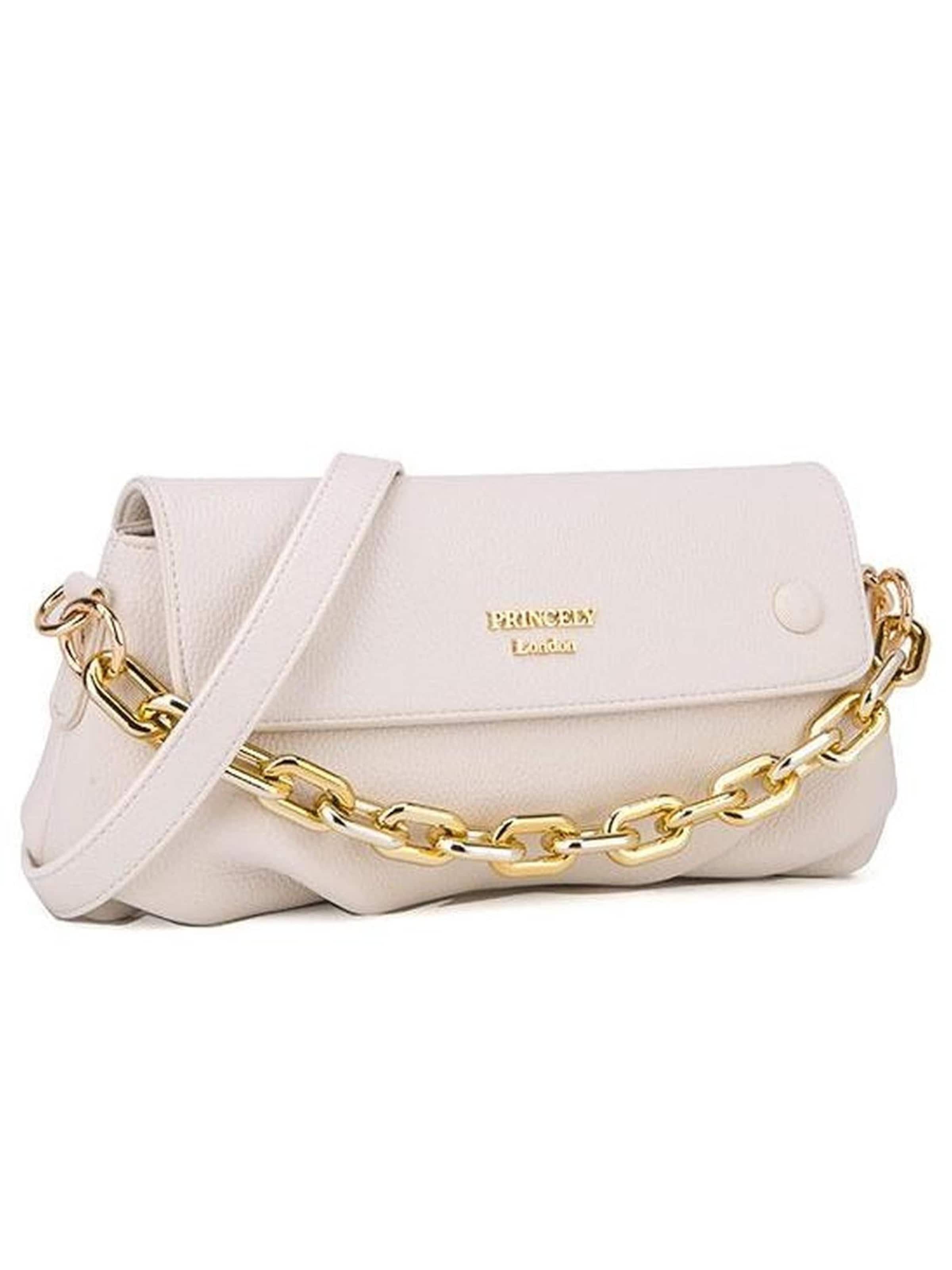 Princely London Schoudertas 'Laura' in Wit