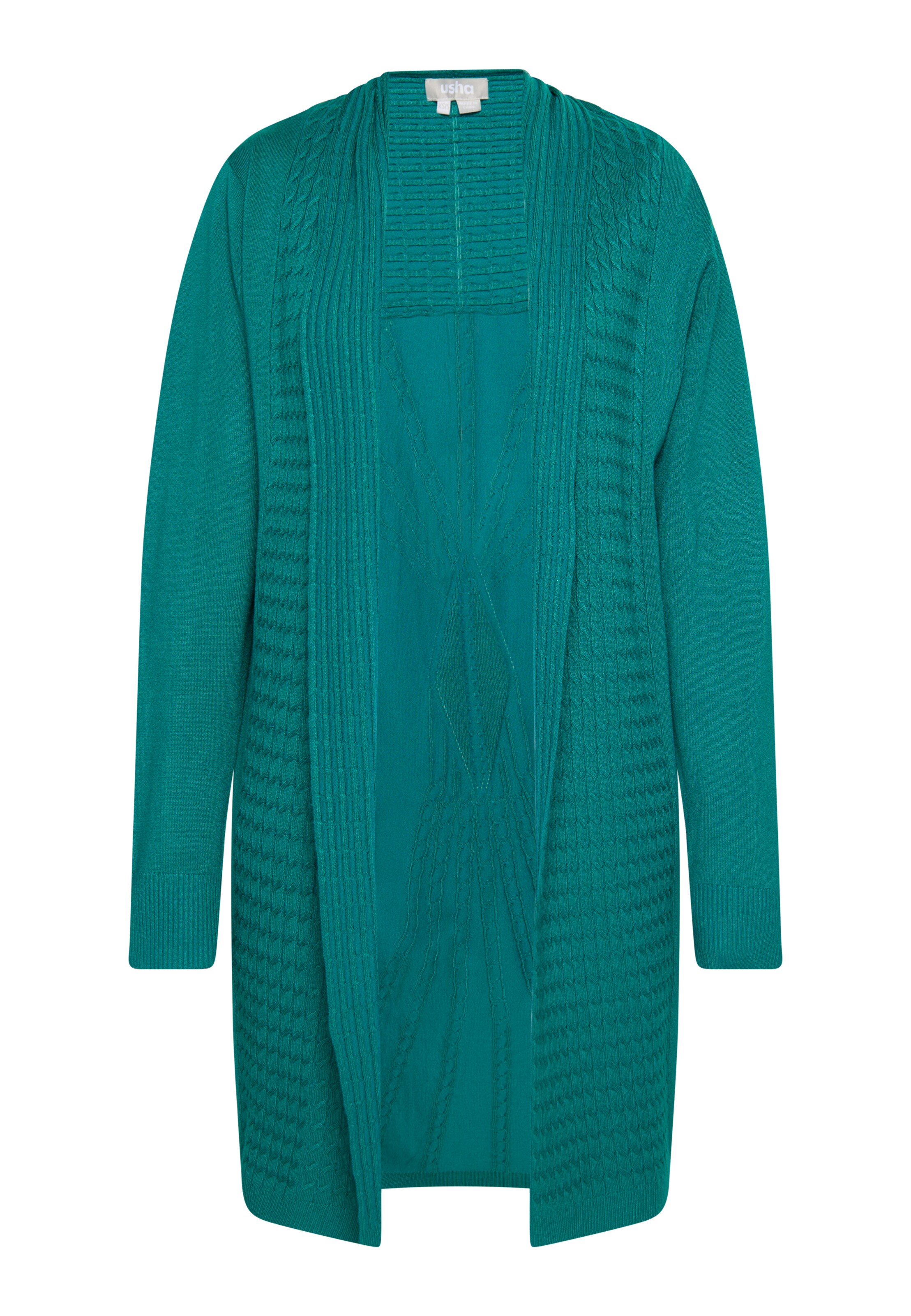 Usha Strickjacke 'Sivene' in Grün: Vorderseite