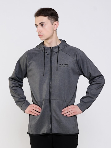 neverover Sportovní bunda 'Core Zipup Hoodie' – šedá: přední strana