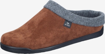 FLY FLOT Hausschuh in Braun: Vorderseite