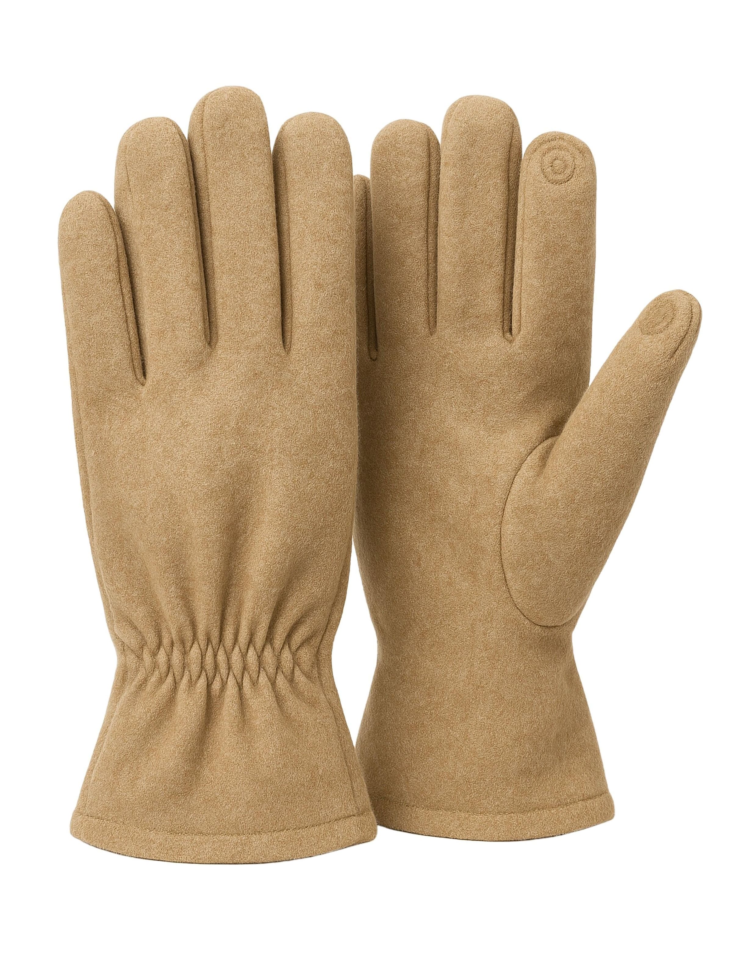 COLLEZIONE ALESSANDRO Full Finger Gloves 'Modern' in Camel, Item view