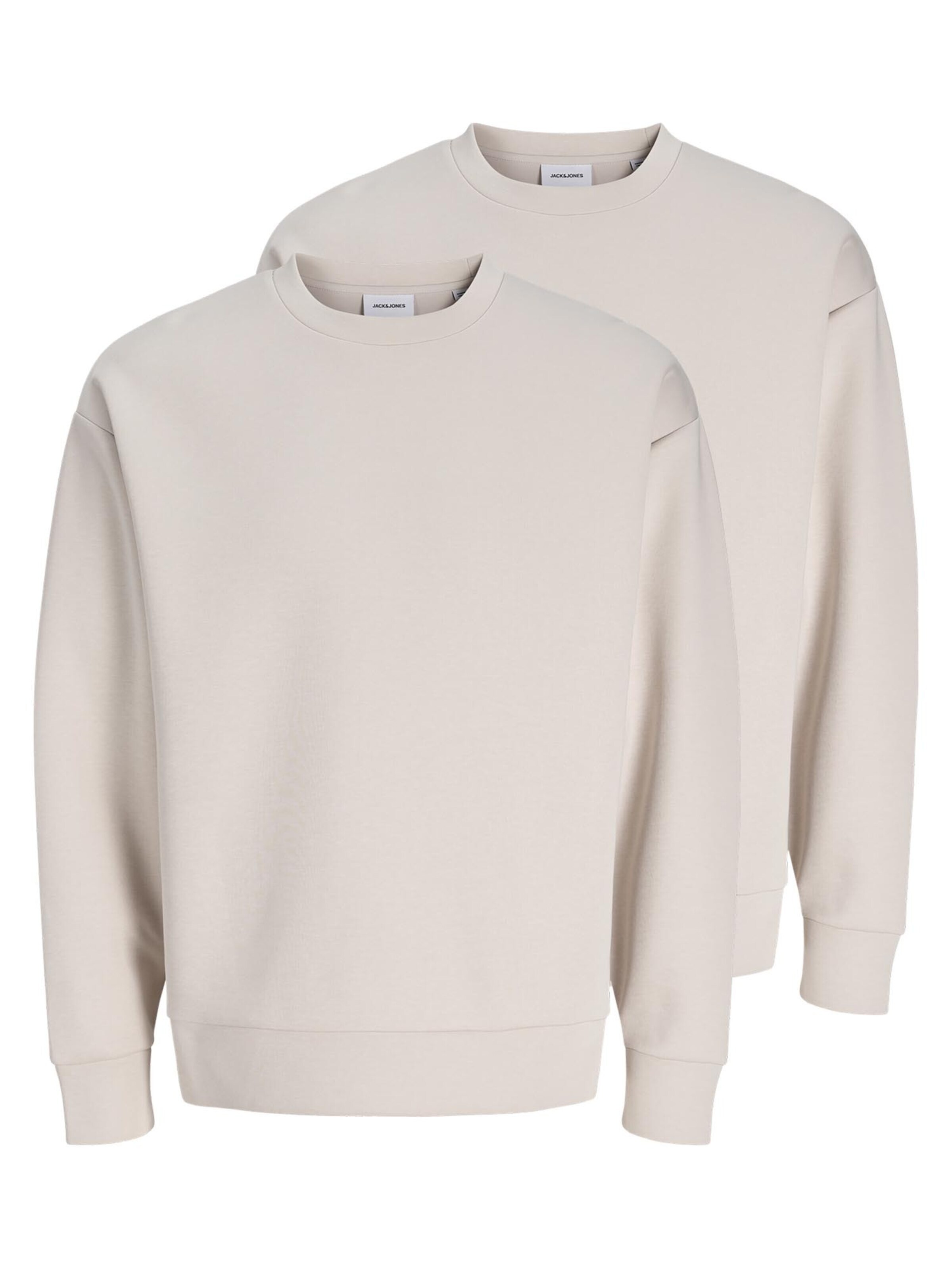 JACK & JONES Sweatshirt 'Barron'‌‌‌‌‌‌ in Beige: Vorderseite