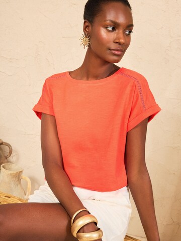 love & roses Shirt in Oranje