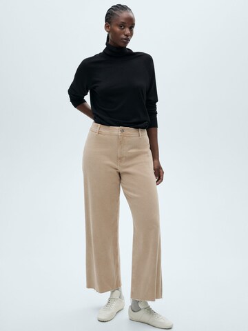 MANGO Wide Leg Farkut 'CATHERIN' värissä beige