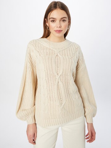 VILA Sweater 'Norila' in Beige: front