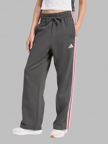 ADIDAS SPORTSWEAR Широки крачоли Спортен панталон в сиво: отпред