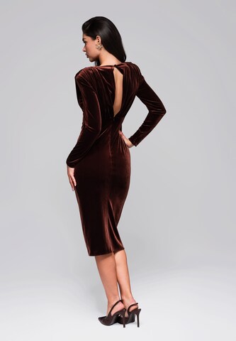 Robe de soirée Ombre en marron
