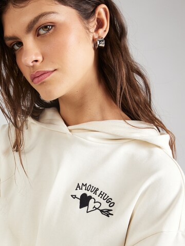 Sweat-shirt 'Dephana' HUGO en blanc