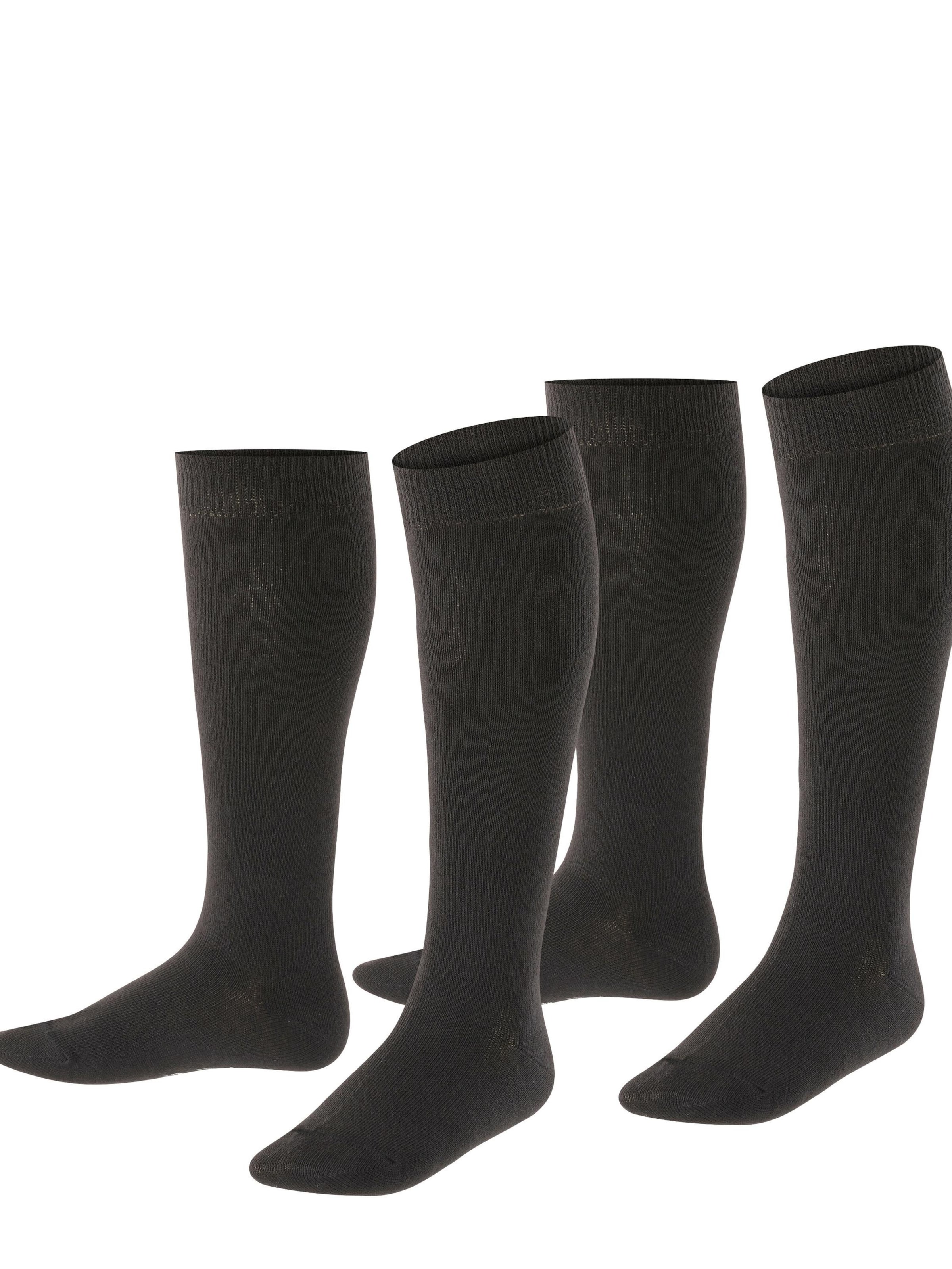 ESPRIT Socks 'Foot Logo 2-Pack' in Black: front