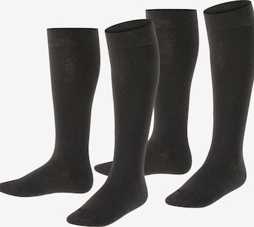 ESPRIT Socks 'Foot Logo 2-Pack' in Black: front
