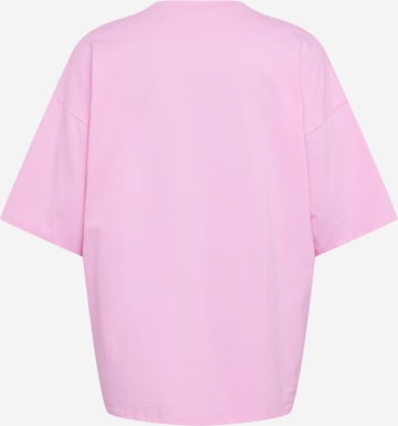 Public Desire Curve Oversized tričko – pink