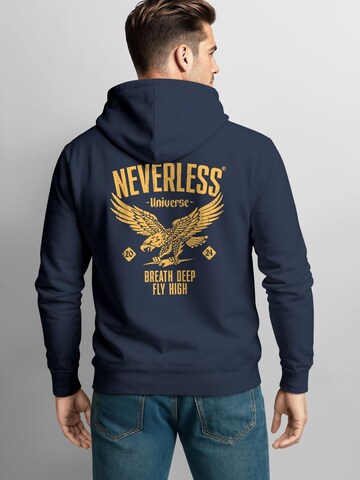 Neverless Sweatshirt 'Vintage Eagle' in Blau