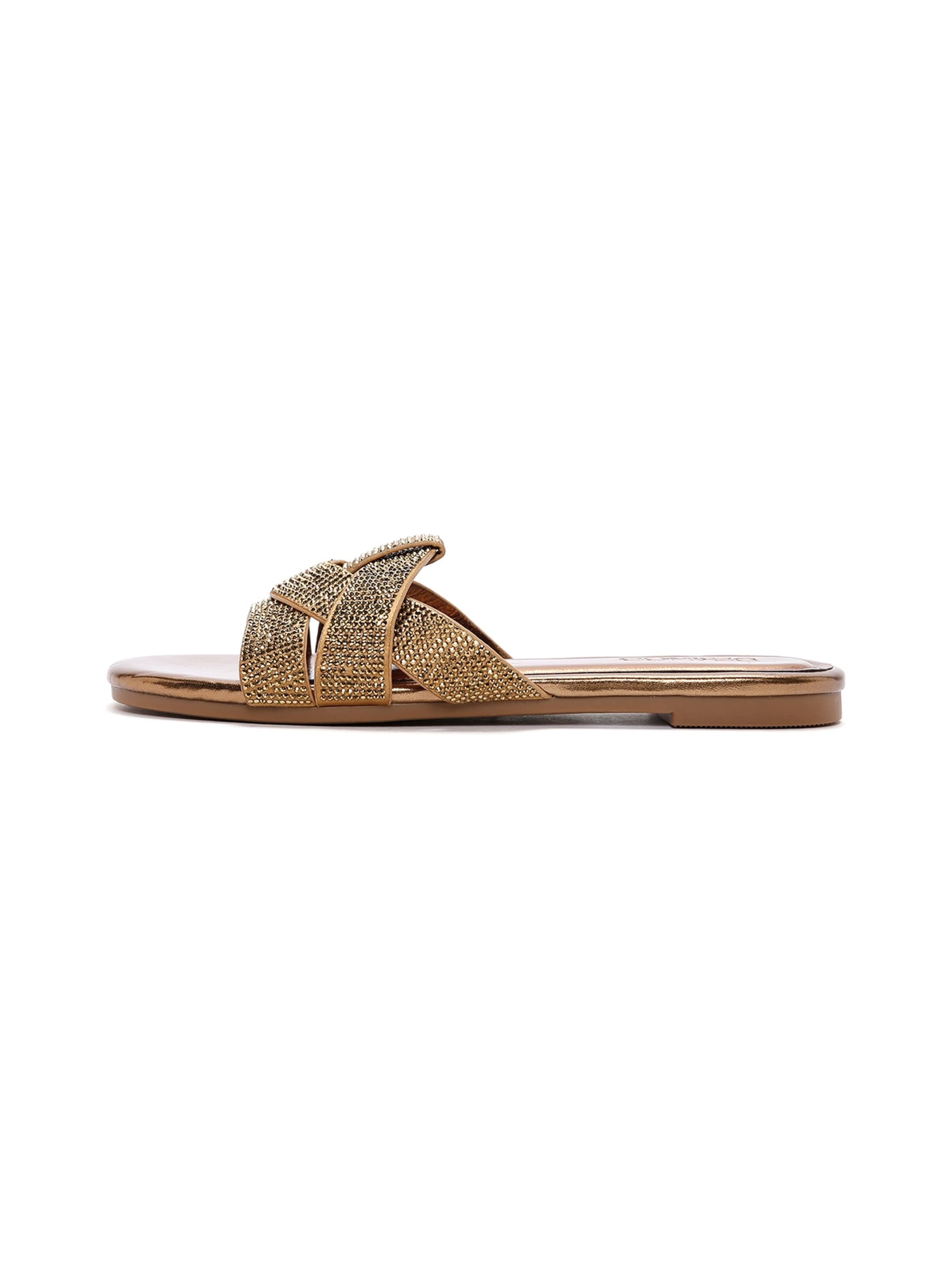Derimod Mule in Bronze: front