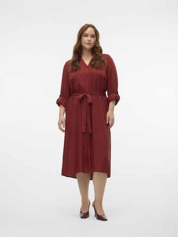 Vero Moda Curve Blusekjole 'BUMPY' i brun