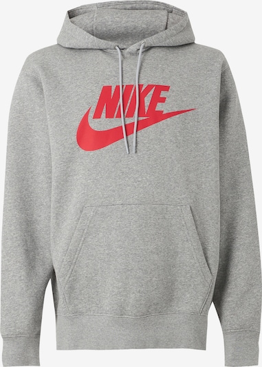 Nike Sportswear Collegepaita 'CLUB' koossa XS värissä meleerattu harmaa / vadelma, Tuotenäkymä