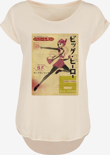 F4NT4STIC T-shirt 'Big Hero 6 Honey Lemon Newspaper' en sable / cappuccino / magenta / noir, Vue avec produit