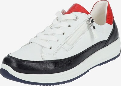 Sneaker bassa ARA di colore rosso / nero / bianco, Visualizzazione prodotti