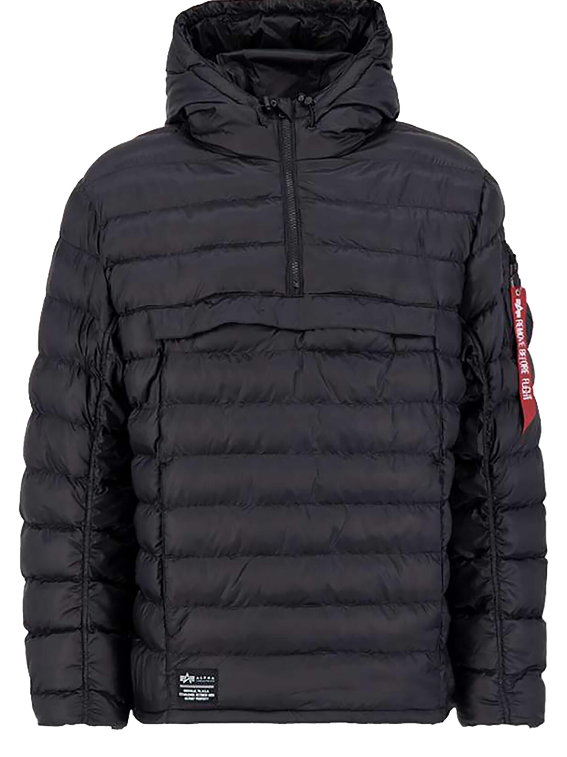 ALPHA INDUSTRIES Übergangsjacke 'Anorak'‌‌‌ in Schwarz: Vorderseite